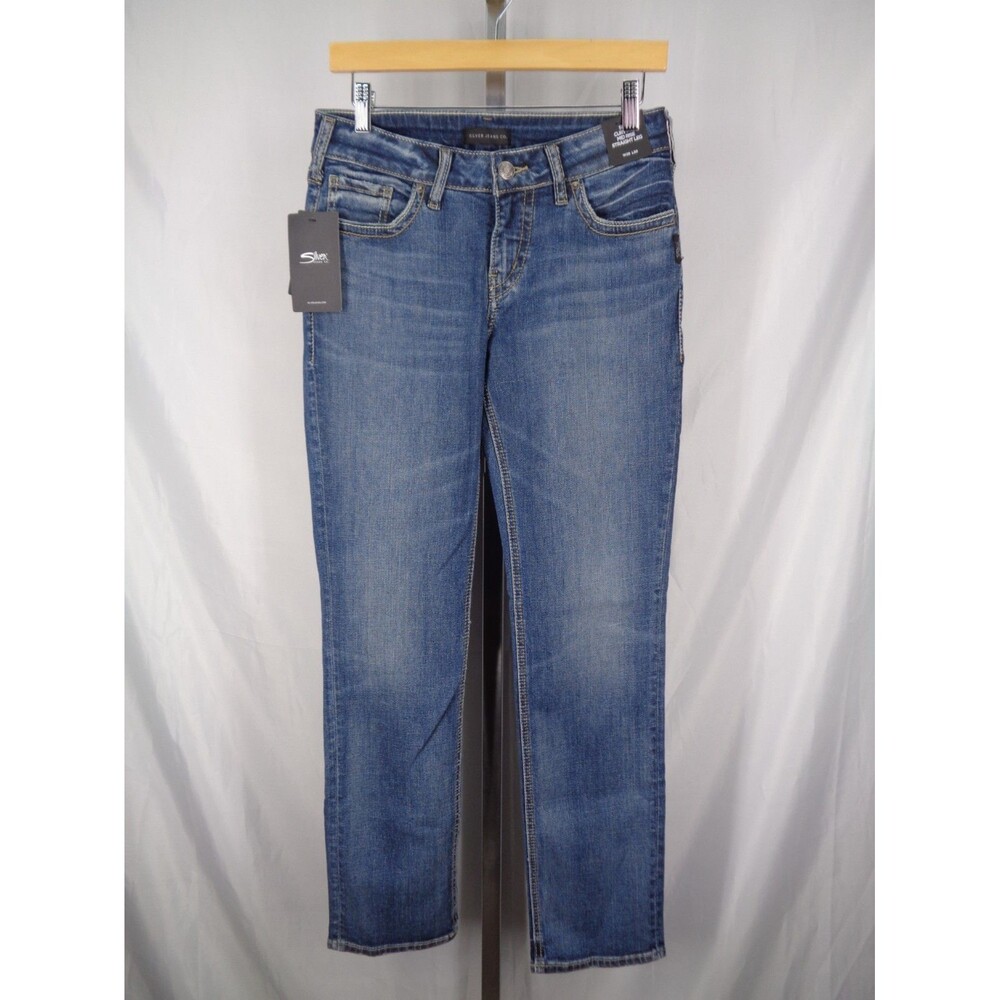 Silver Jeans Suki Curvy Fit Straight Leg Tag Size 28 x 30 New
